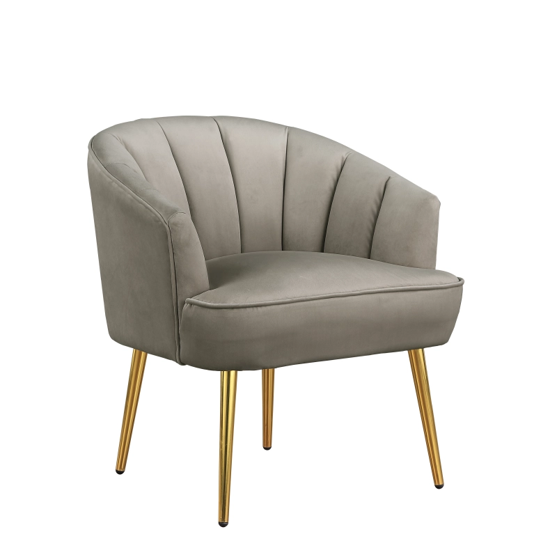 Accent Armchair Velvet Barrel Chair