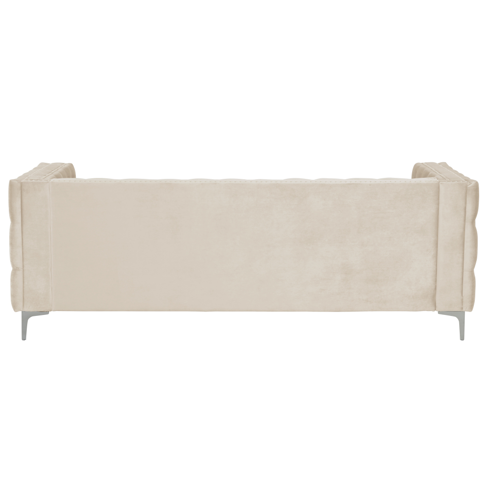 Modern Sofa with Deep Dutch Velvet - Beige