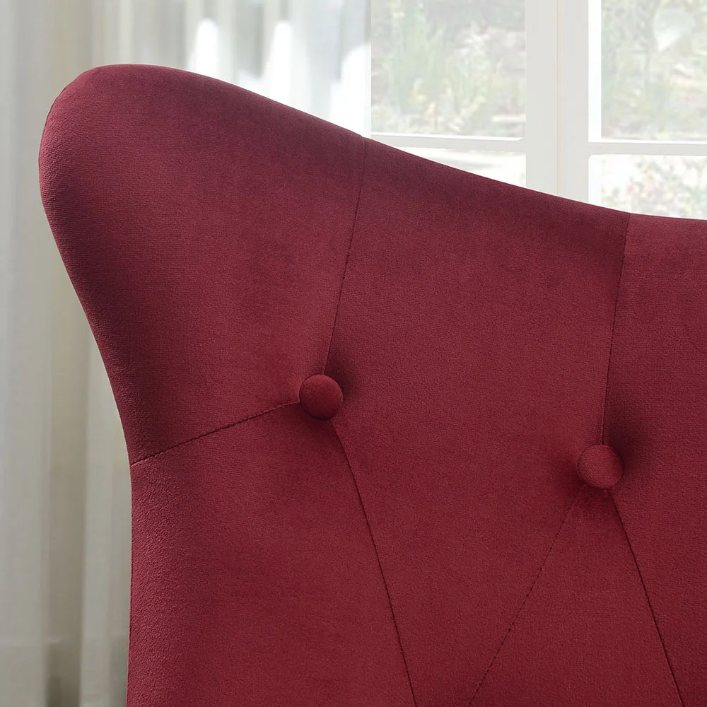 Accent Chair Tufted Wingback Chair - Beige