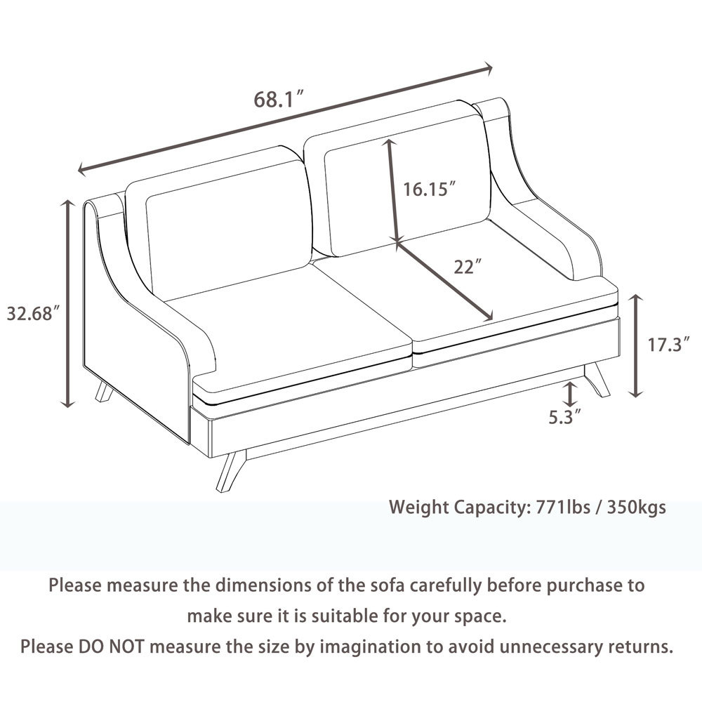 Dusty Grey Linen two-seater sofa