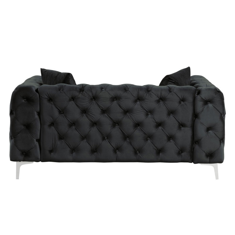 Contemporary Sofa  with Deep Button Tufting Dutch Velvet