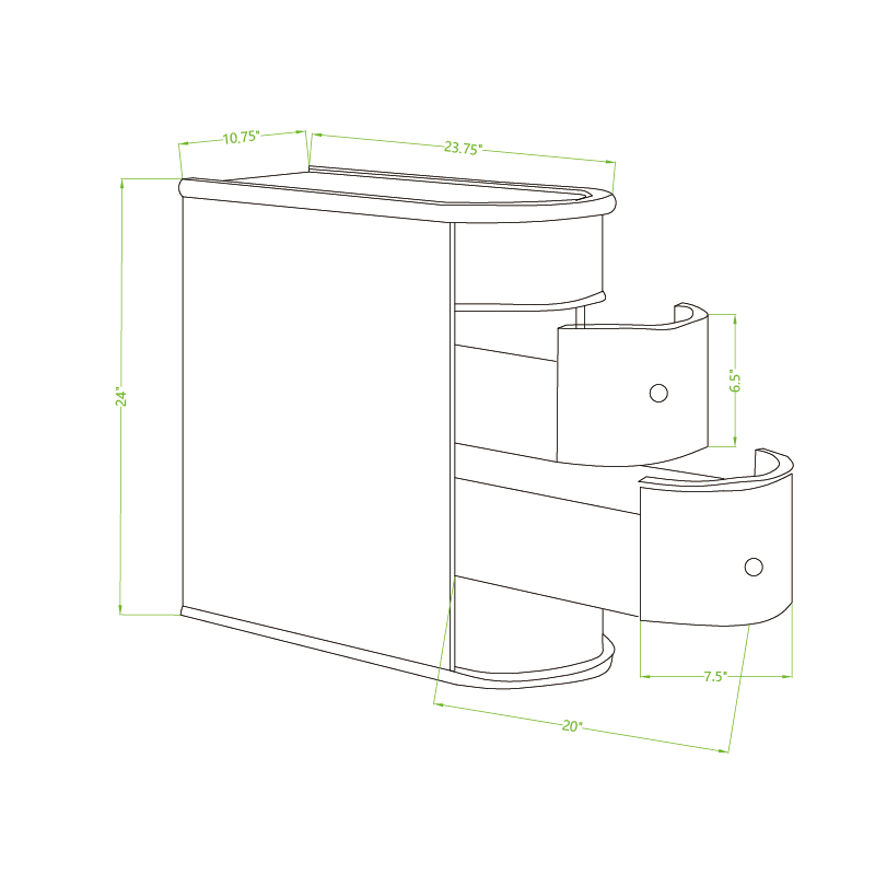 Rustic Vintage Narrow Side Table with Storage, Slim Sofa Side Table, Lockers Cabinet with 2 Drawers Nightstand, Telephone Stand, Solid Wood End Side Table for Living Room Bedroom