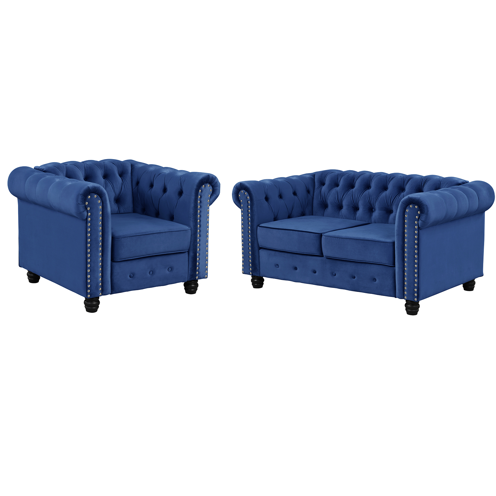 Chesterfield Furniture Sets 2 Pieces - Blue