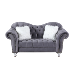 Luxury Classic America Chesterfield Sofa Seat Loveseat Tufted Camel Back - Grey