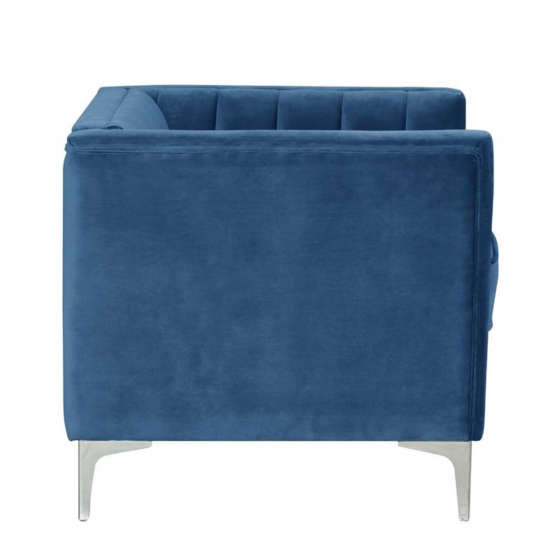 Modern Channel Tufted Velvet Chair for Living Room