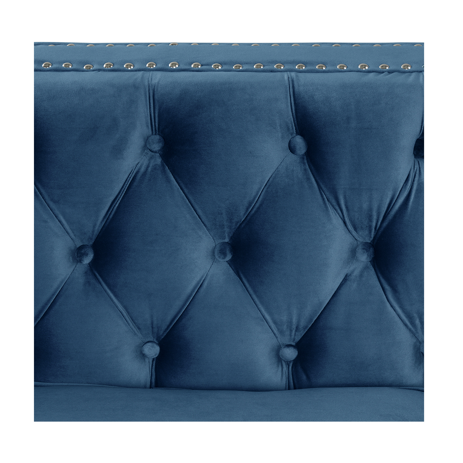 Couches for Living Room 3 Pieces Velvet - Blue