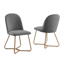 Dining Chair with Modern Design Upholstery Set of 2