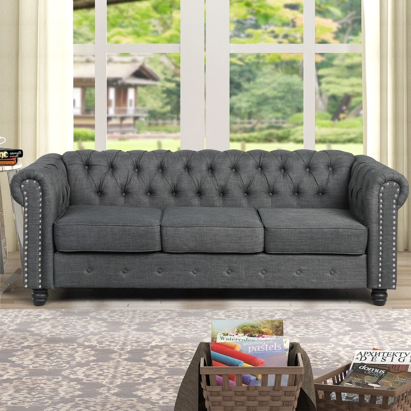 Chesterfield Furniture Sets 2 Pieces - Grey