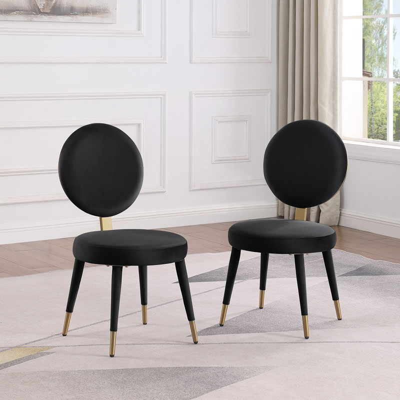 Luxury upholstered dining discount chairs