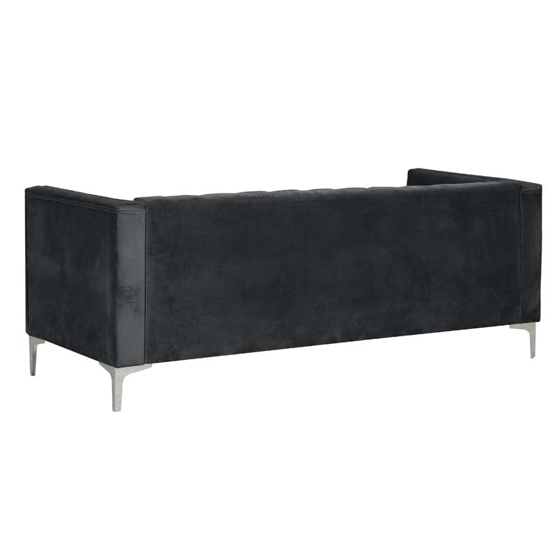 Modern Channel Tufted Velvet Chair and Sofa Set