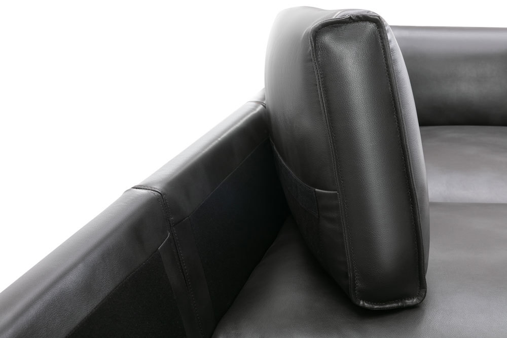 Leather Three Seat Sofa & Matching Footrest