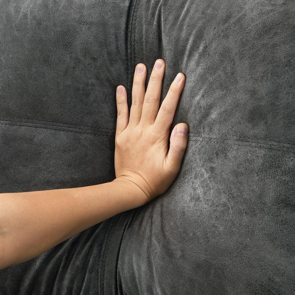 Velvet Reversible Sleeper Sectional Sofa with Storage in Black