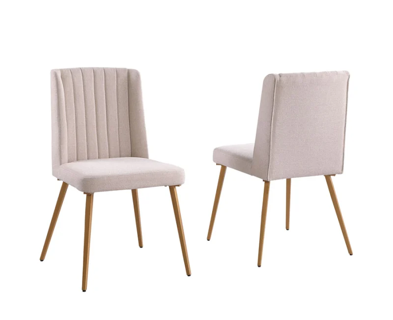 Round Dining Table Set with 4 Velvet Upholstered Morden Chair