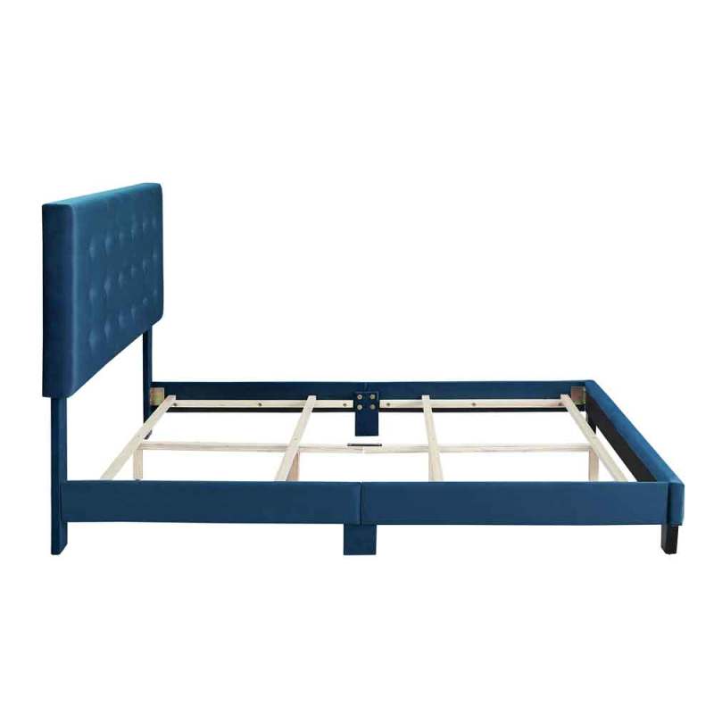 Velvet Bed Frame Box Spring Needed -Queen