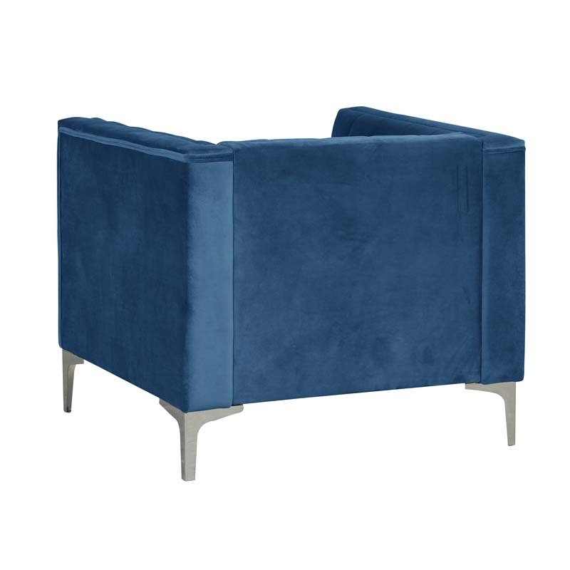 Modern Channel Tufted Velvet Chair for Living Room