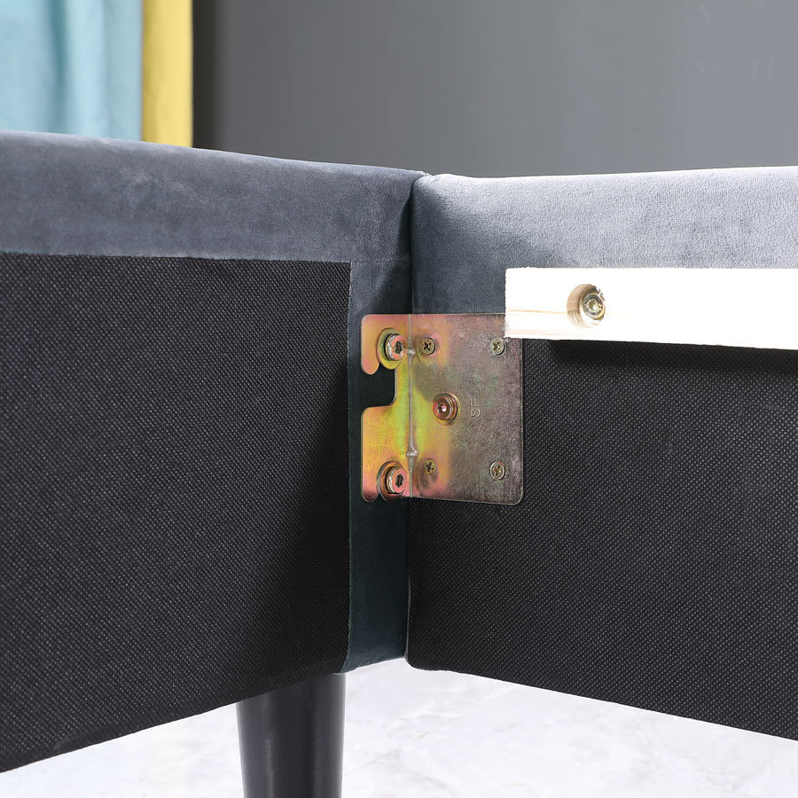 Queen/California King/ King size Velvet Bed Frame Upholstered Platform Bed-Beige