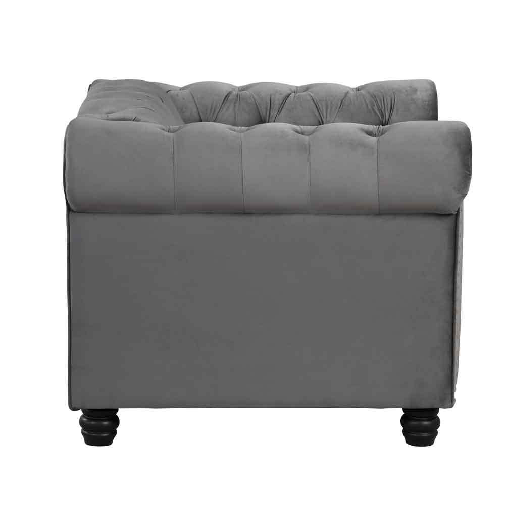 Chesterfield Furniture Sets 2 pieces - Velvet Grey