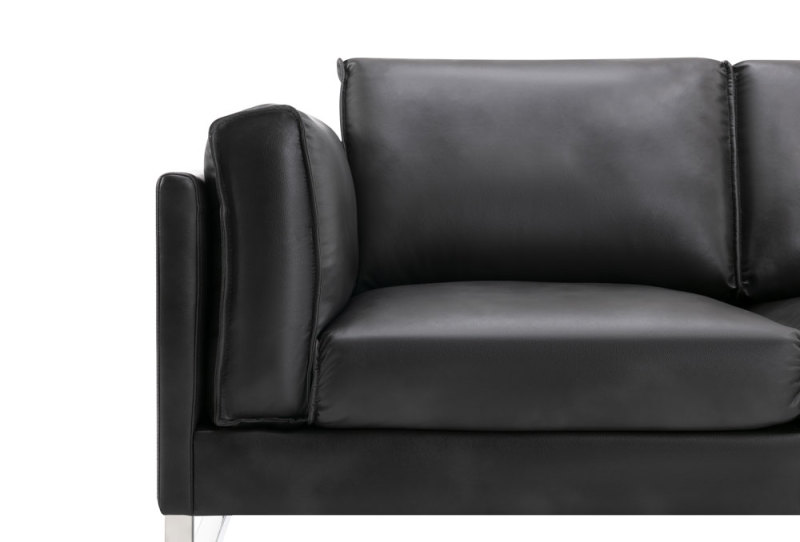 Leather Three Piece Sofa & Matching Footrest