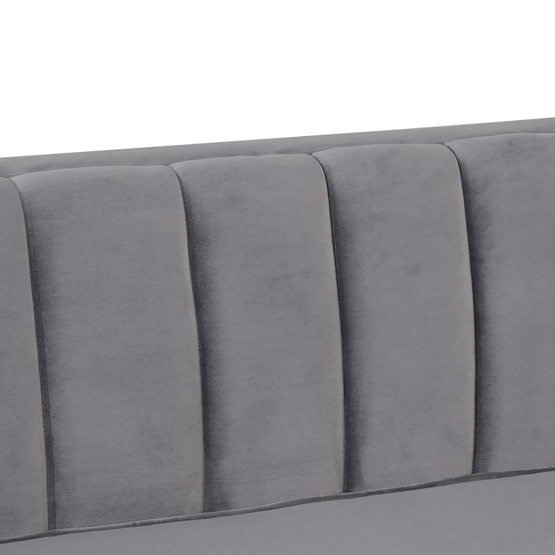 Modern Channel Tufted Velvet Loveseat for Living Room