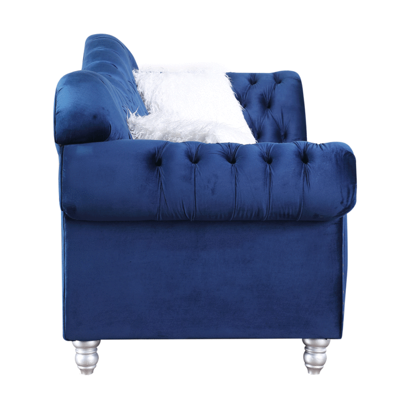 Luxury Classic America Chesterfield Tufted Camel Back in Blue