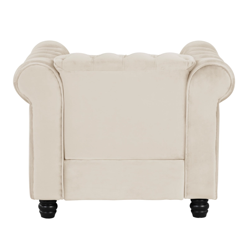 Chair for Living Room Furniture Sets Velvet - Beige