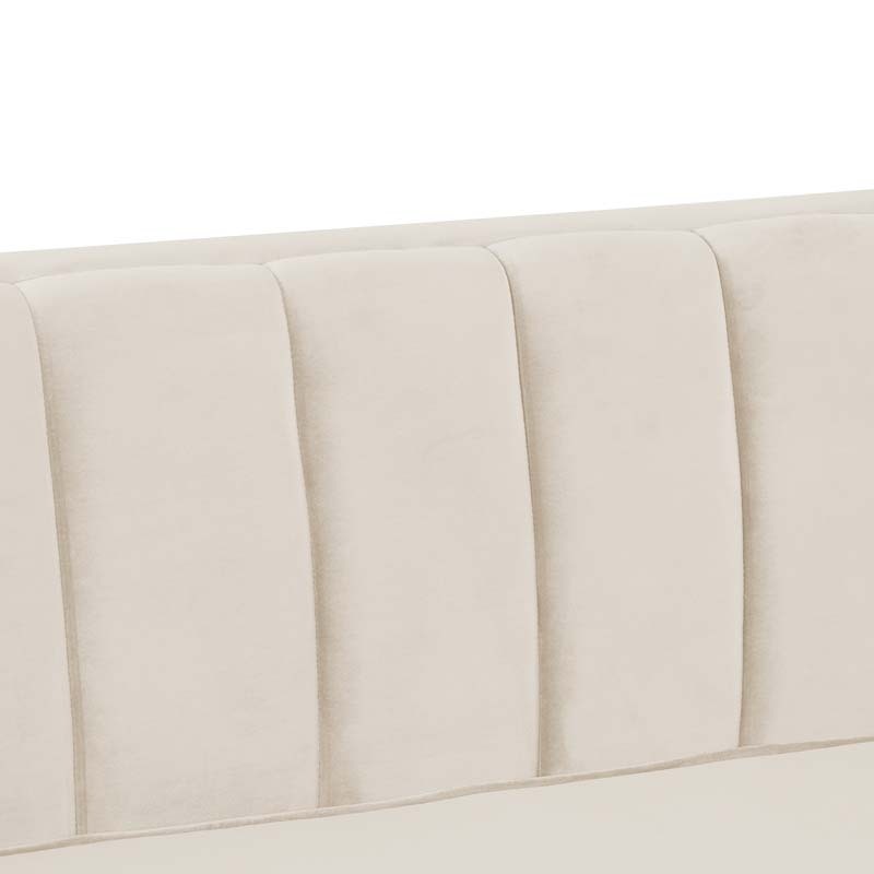 Modern Channel Tufted Velvet  Sofa 3 Seater