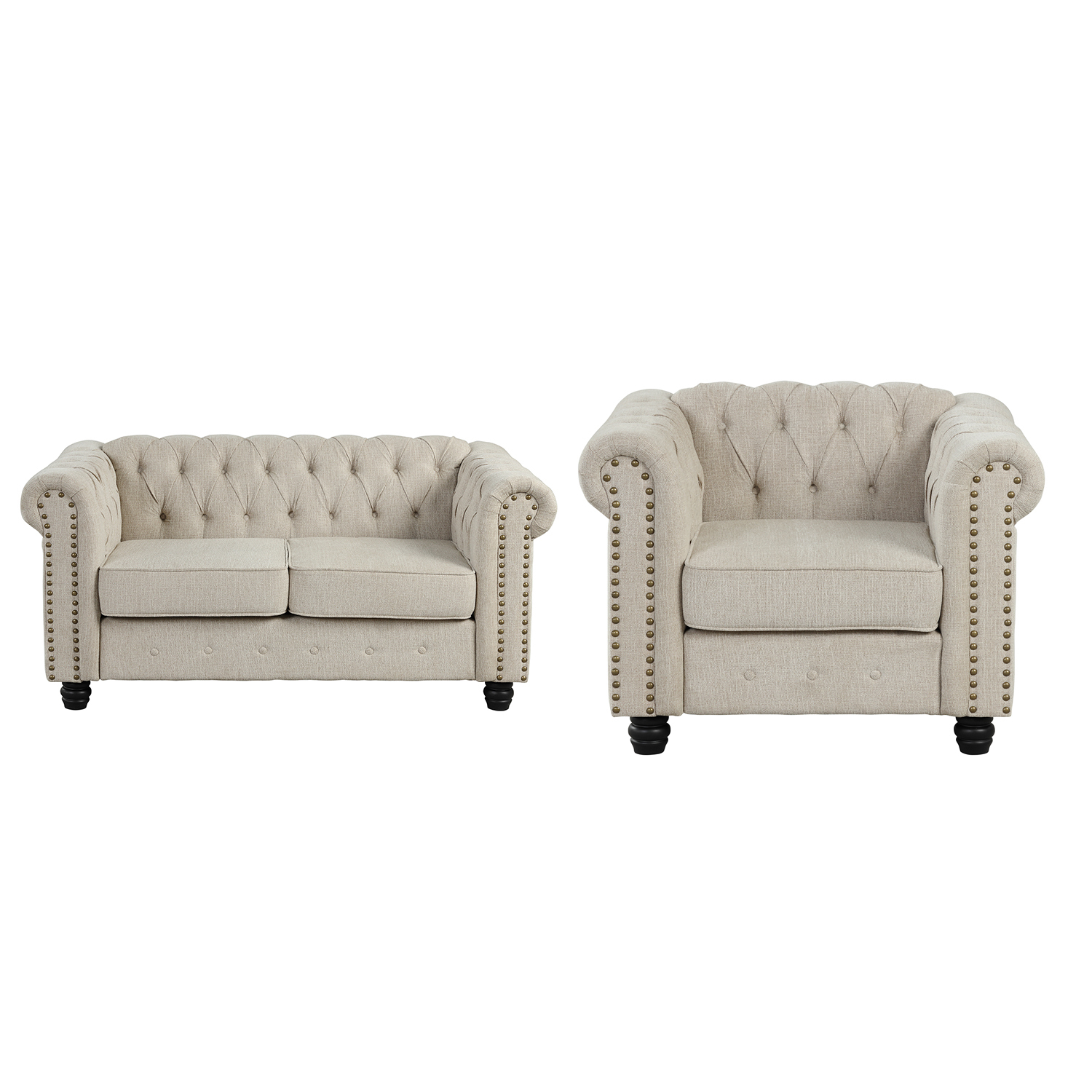 Chesterfield  Furniture Sets - Linen Beige