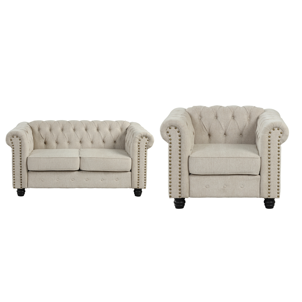 Chesterfield  Furniture Sets - Linen Beige