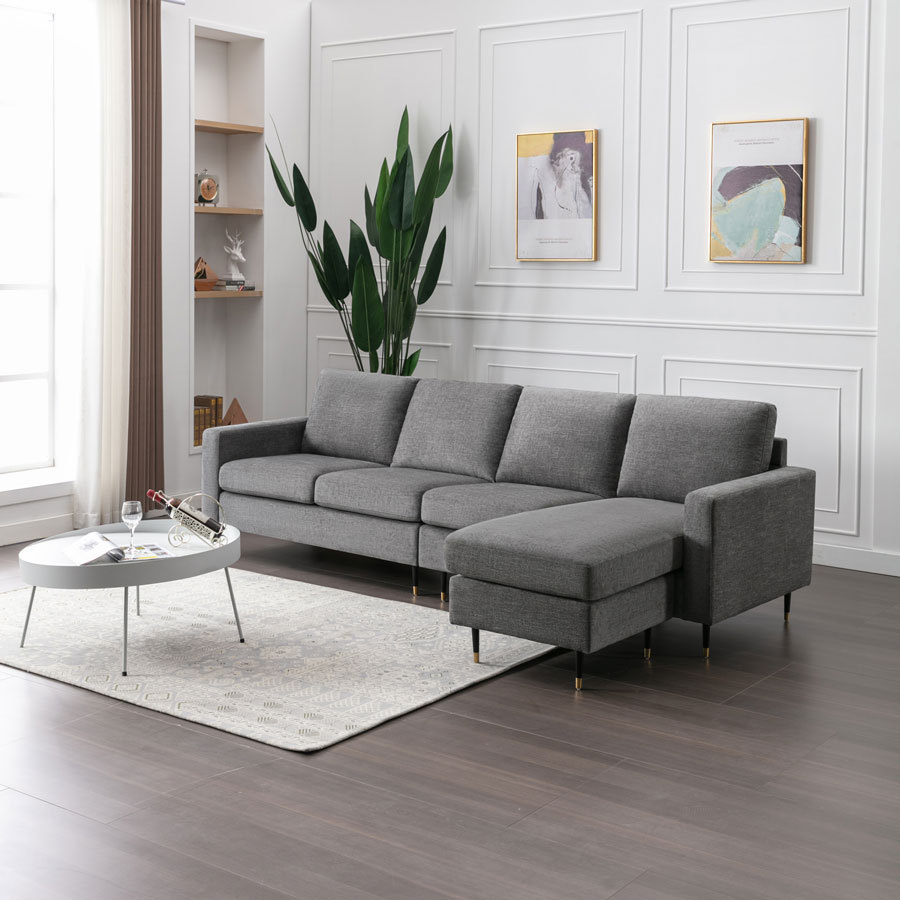 Linen Modular Sofa Combine as you like - Dark Gray