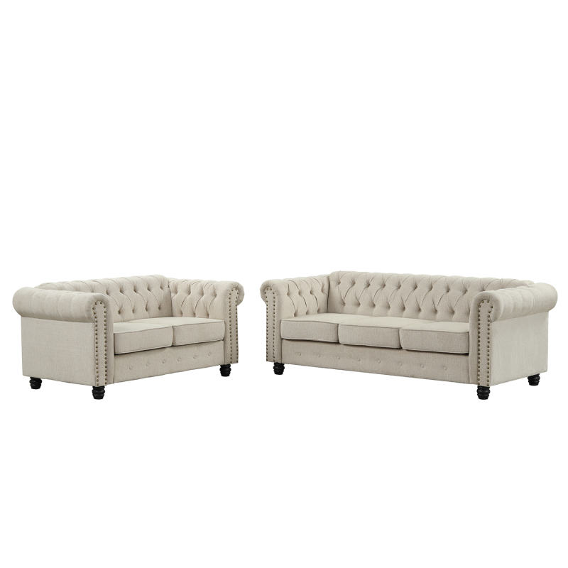 Chesterfield  Furniture Sets - Linen Beige