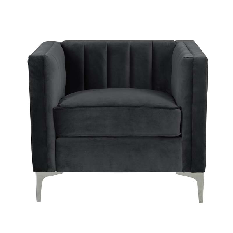 3 Pieces Modern Channel Tufted Velvet Living Room Sets