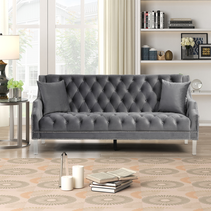 Living Room Couches Fabric Dutch Velvet Sofa