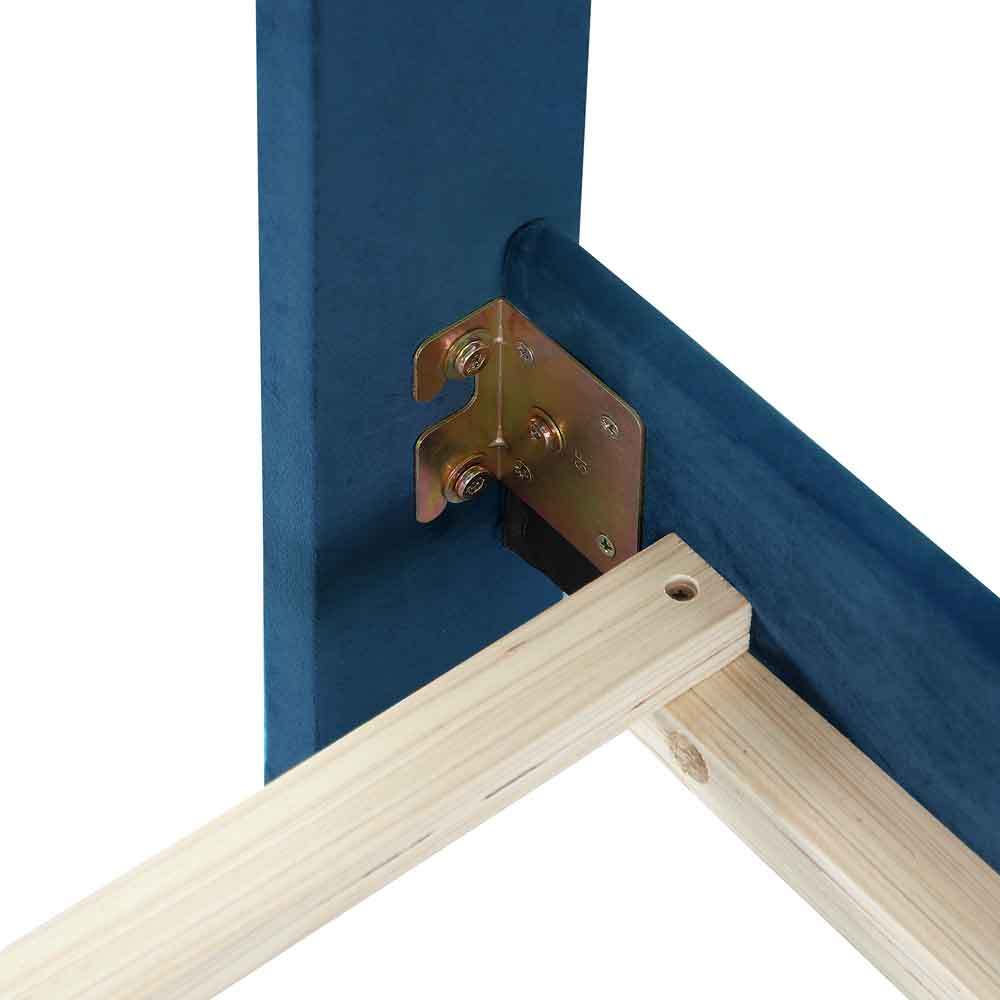 Velvet Bed Frame Box Spring Needed -Queen