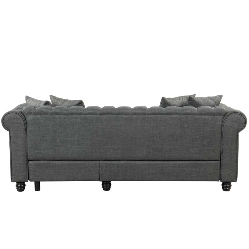 Linen Sectional sofa in Grey