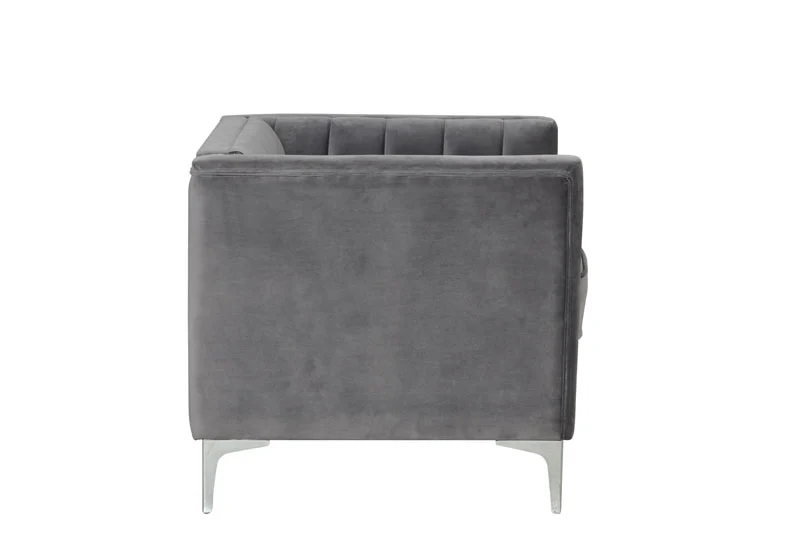 Morden Fort Velvet Accent Chair Loveseat Contemporary Sofa