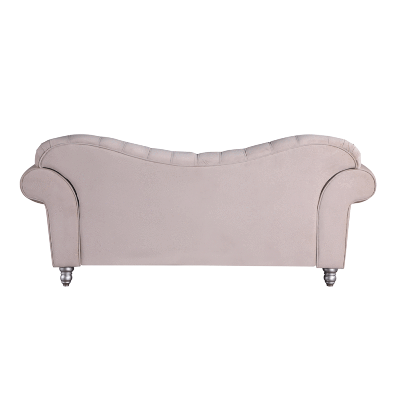 Luxury Classic America Chesterfield Sofa Tufted Camel Back in Beige