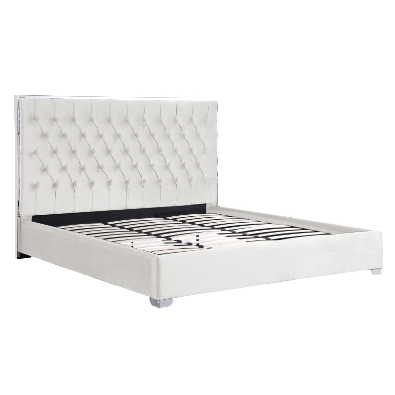 Upholstered Platform Bed No Box Spring Required - Beige