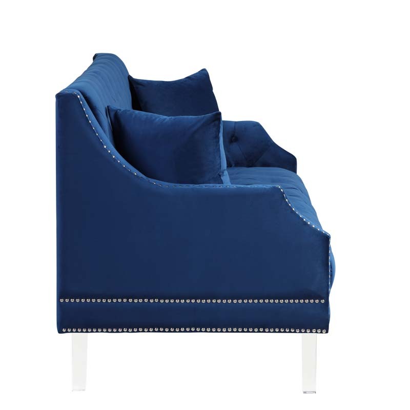 Living Room Couches Fabric Dutch Velvet with Slope Arm Design Chair, Loveseat, Sofa 3 PCS