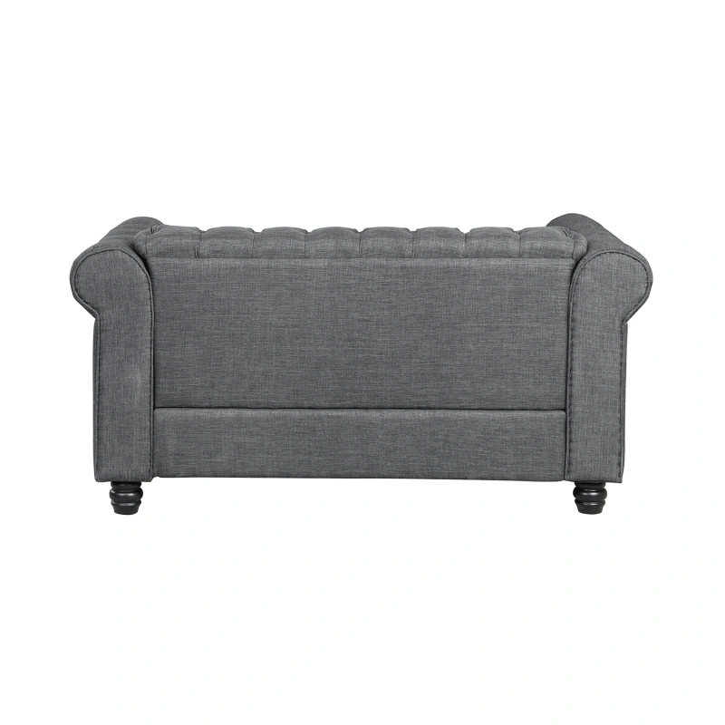 Chesterfield Furniture Sets Loveseat for Living Room - Grey