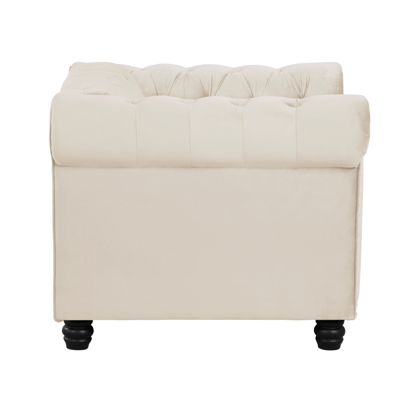 Chair for Living Room Furniture Sets Velvet - Beige