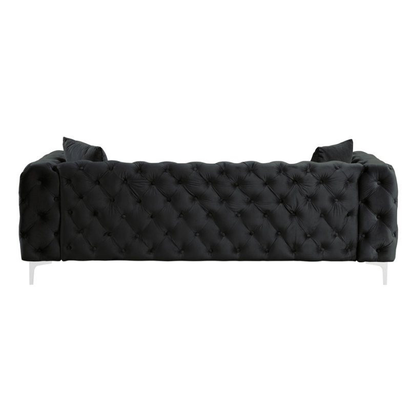 Contemporary Sofa  with Deep Button Tufting Dutch Velvet