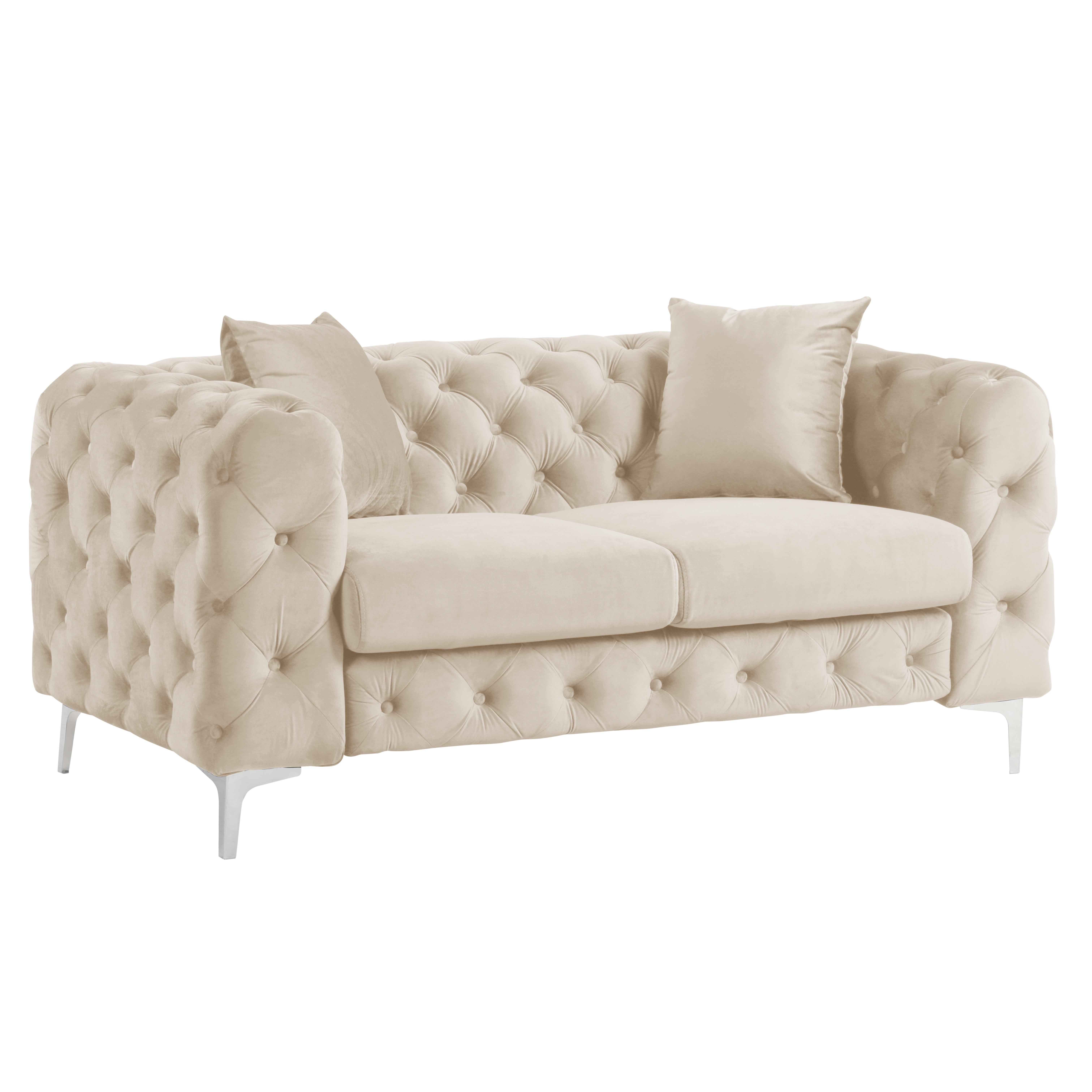 Couches for Living Room  Furniture Sets 2 Pieces Dutch Velvet - Beige