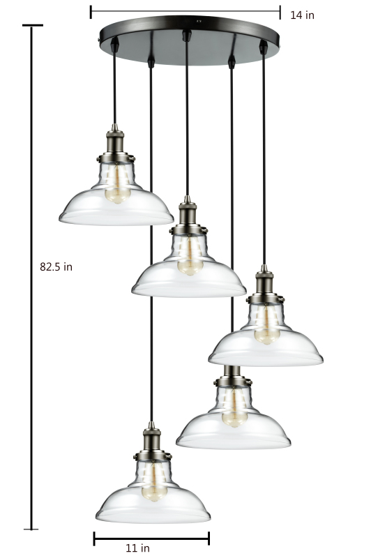 Surround 5 Pendant Light  Glass