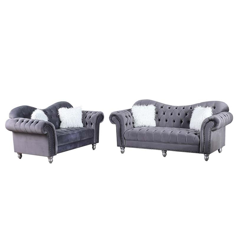3 Pieces Luxury Classic America Chesterfield Tufted Camel Back