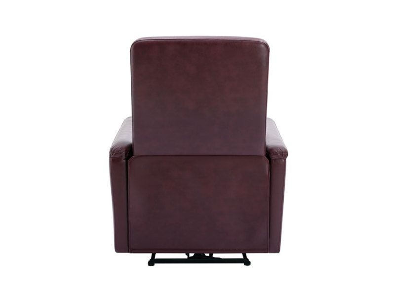 Power Recliner Chair Burgundy Upgraded Breathable Leatherette with USB Charge Port & Side Pockets