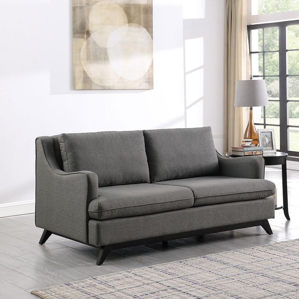 Dusty Grey Linen two-seater sofa