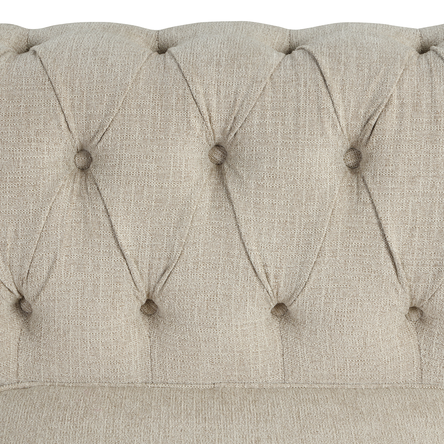 Chesterfield Chair for Living Room - Linen Beige