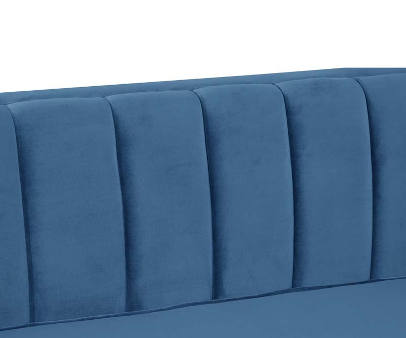 Modern Channel Tufted Velvet Loveseat for Living Room