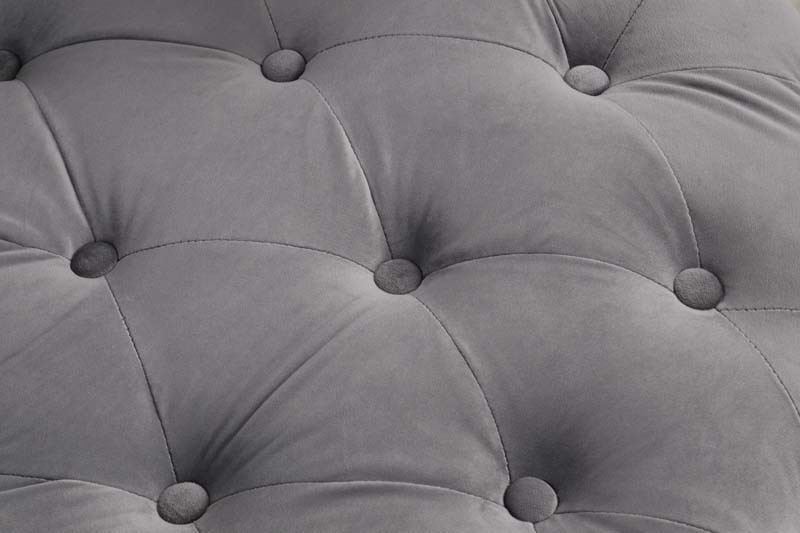 Luxurious and Unique Velvet Chair with Tufted Cushion