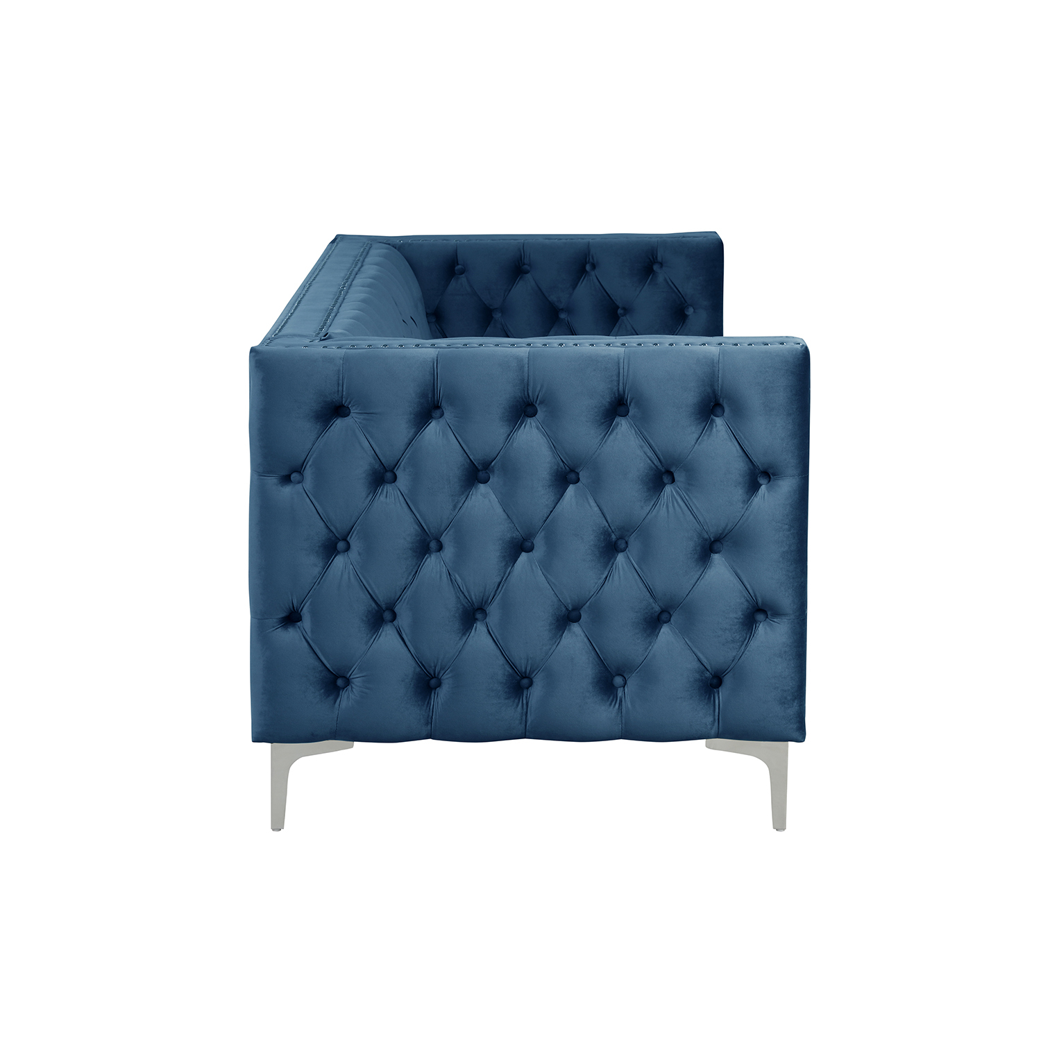 Couches for Living Room 2 Pieces Velvet - Blue